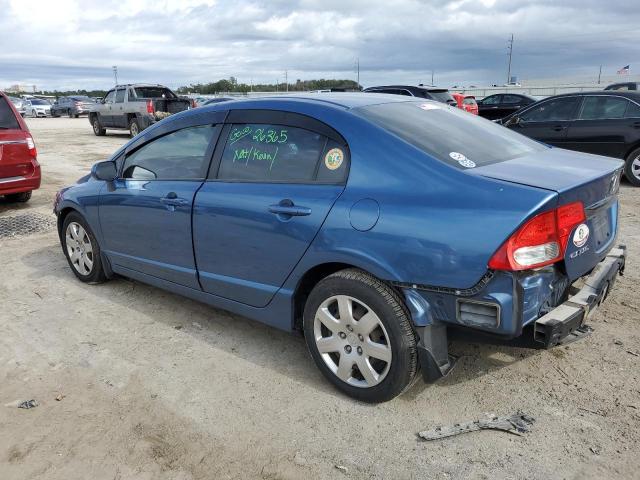 2HGFA16549H537030 - 2009 HONDA CIVIC LX BLUE photo 2