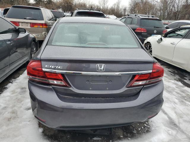 19XFB2F57EE033594 - 2014 HONDA CIVIC LX GRAY photo 6