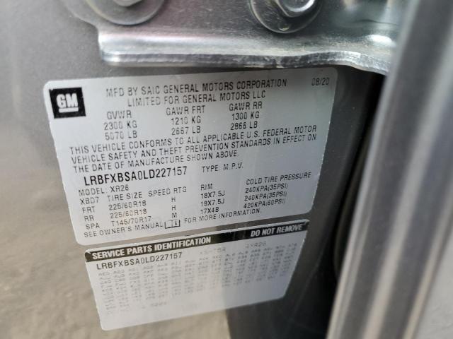 LRBFXBSA0LD227157 - 2020 BUICK ENVISION PREFERRED Gümüş foto 13