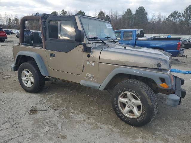 1J4FA39S54P791274 - 2004 JEEP WRANGLER X TAN photo 4