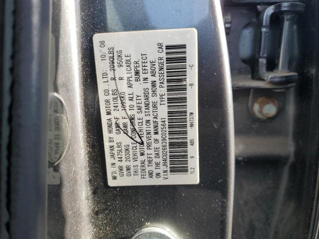 JH4CU26639C025641 - 2009 ACURA TSX GRAY photo 12