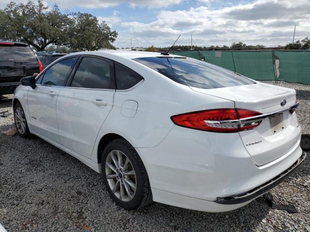 3FA6P0LU9HR356839 - 2017 FORD FUSION SE HYBRID WHITE photo 2