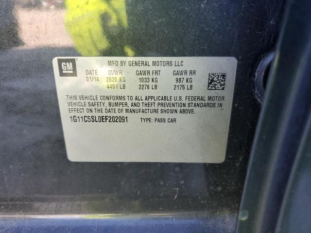 1G11C5SL0EF202091 - 2014 CHEVROLET MALIBU 1LT 黑色 照片 12