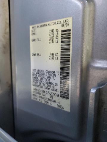 1N4AL21EX9N552709 - 2009 NISSAN ALTIMA 2.5 SILVER photo 12