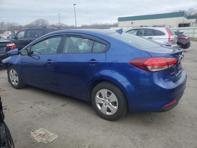 3KPFK4A70HE075730 - 2017 KIA FORTE LX BLUE photo 2