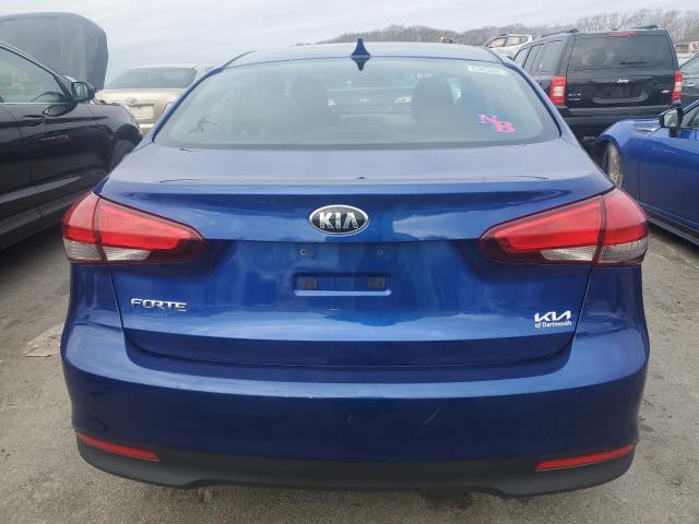 3KPFK4A70HE075730 - 2017 KIA FORTE LX BLUE photo 6