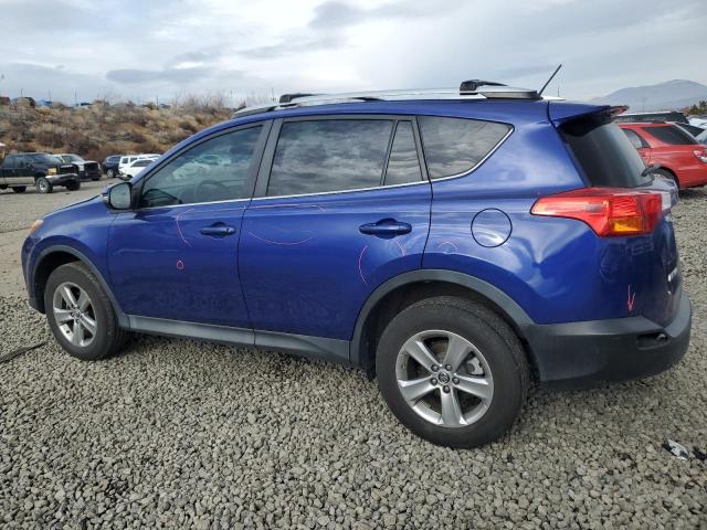 2T3RFREV2FW379943 - 2015 TOYOTA RAV4 XLE BLUE photo 2