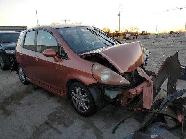 JHMGD386X8S040355 - 2008 HONDA FIT SPORT ORANGE photo 4