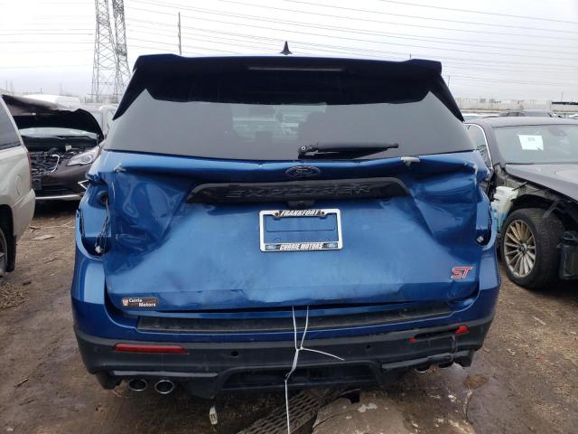 1FM5K8GC2MGC02345 - 2021 FORD EXPLORER ST BLUE photo 6