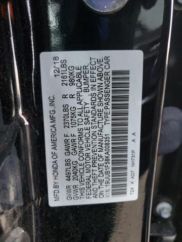 19UUB1F58KA008351 - 2019 ACURA TLX TECHNOLOGY 黑色 照片 12