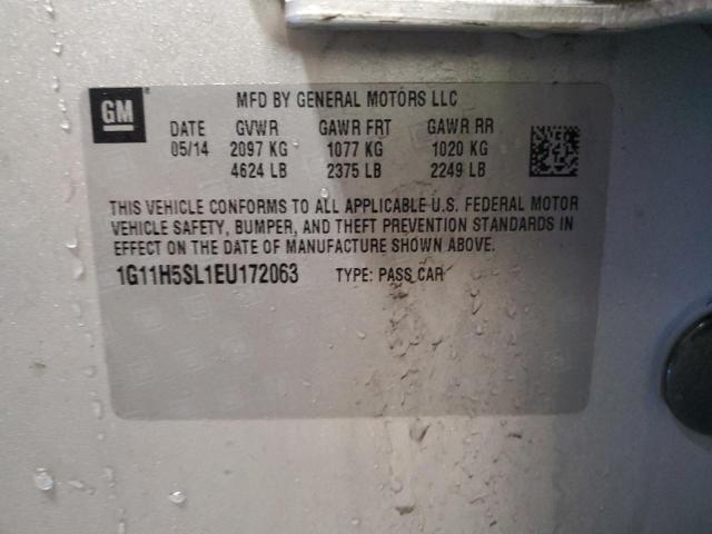 1G11H5SL1EU172063 - 2014 CHEVROLET MALIBU LTZ ვერცხლისფერი ფოტო 12