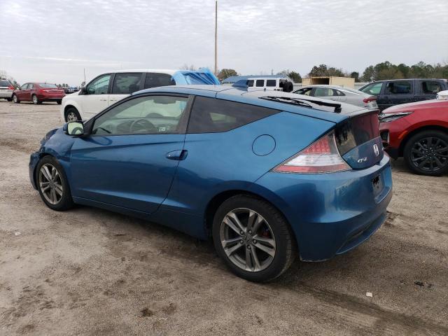 JHMZF1D66DS002080 - 2013 HONDA CR-Z EX BLUE photo 2