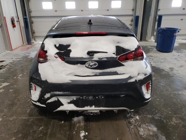 KMHTG6AF1KU009537 - 2019 HYUNDAI VELOSTER BASE CHARCOAL photo 6