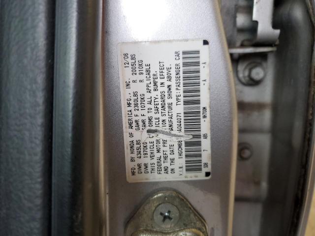 1HGCM66537A044071 - 2007 HONDA ACCORD EX SILVER photo 12