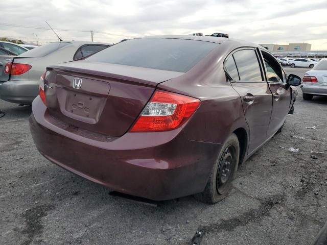 2HGFB2F53CH551690 - 2012 HONDA CIVIC LX BURGUNDY photo 3