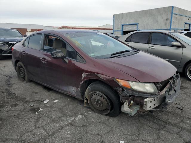 2HGFB2F53CH551690 - 2012 HONDA CIVIC LX BURGUNDY photo 4