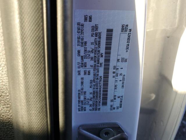 1FMCU9GD9HUC77826 - 2017 FORD ESCAPE SE WHITE photo 12