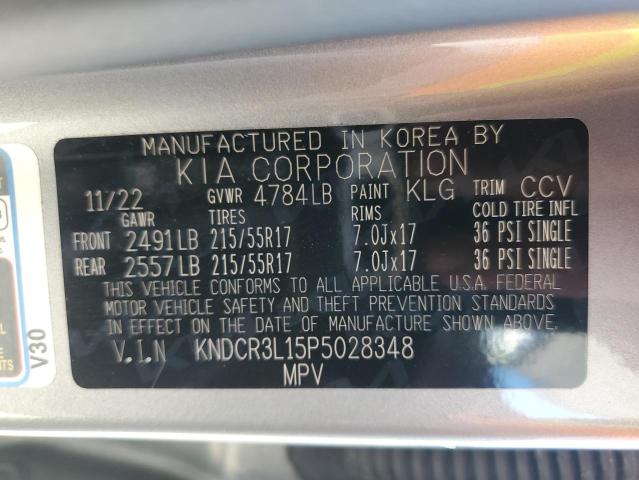 KNDCR3L15P5028348 - 2023 KIA NIRO WIND SILVER photo 12