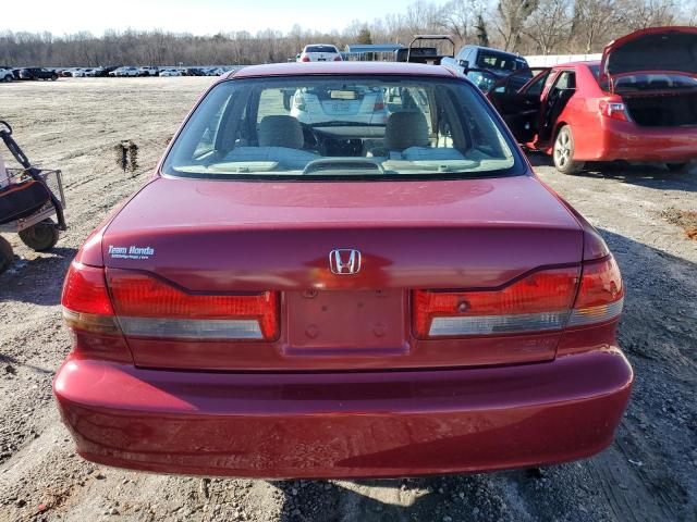 1HGCG66842A117085 - 2002 HONDA ACCORD EX RED photo 6