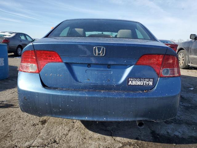 1HGFA16557L098260 - 2007 HONDA CIVIC LX BLUE photo 6