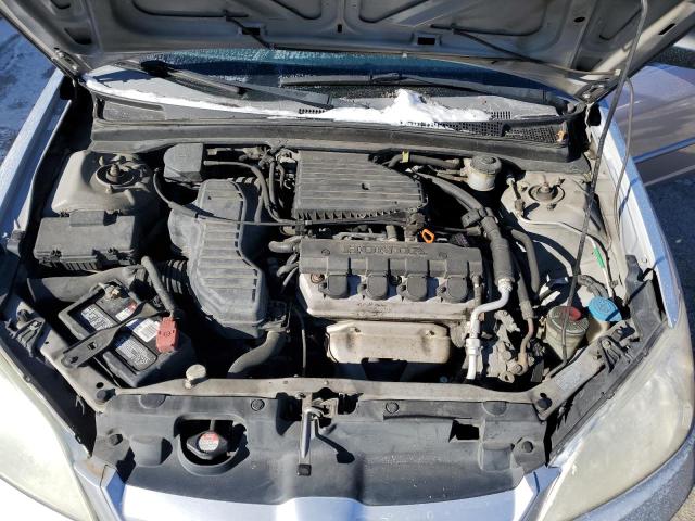 2HGES16575H566041 - 2005 HONDA CIVIC LX SILVER photo 11