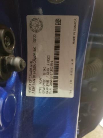 2HGFC2F87LH030804 - 2020 HONDA CIVIC SPORT 蓝色 照片 12
