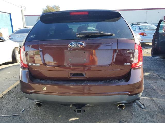 2FMDK3JC9CBA92598 - 2012 FORD EDGE SEL BURGUNDY photo 6