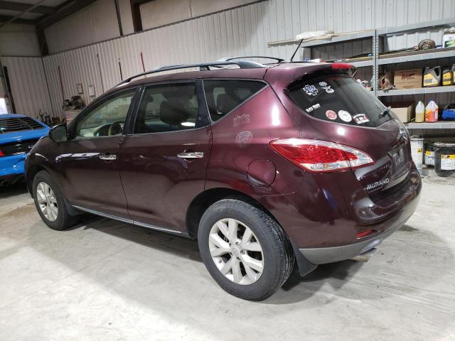 JN8AZ1MW5EW519701 - 2014 NISSAN MURANO S MAROON photo 2