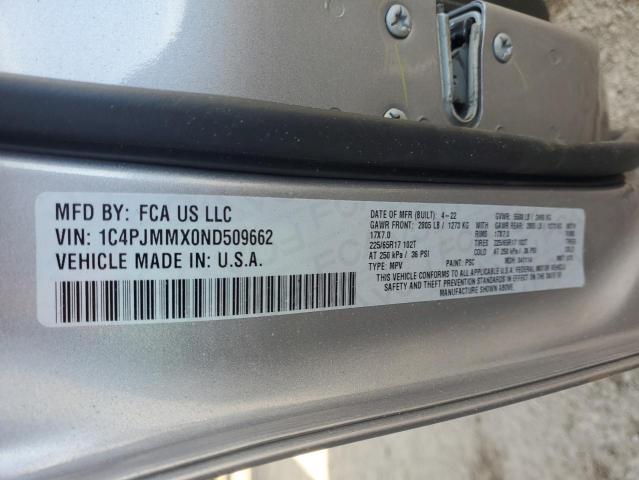 1C4PJMMX0ND509662 - 2022 JEEP CHEROKEE LATITUDE LUX SILVER photo 13