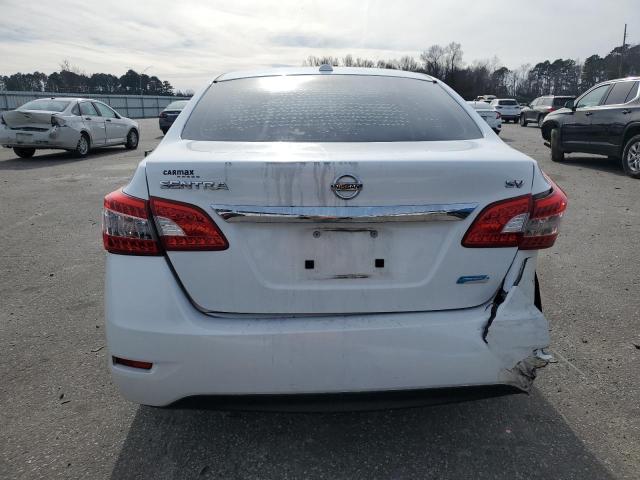 3N1AB7AP6EY290716 - 2014 NISSAN SENTRA S WHITE photo 6