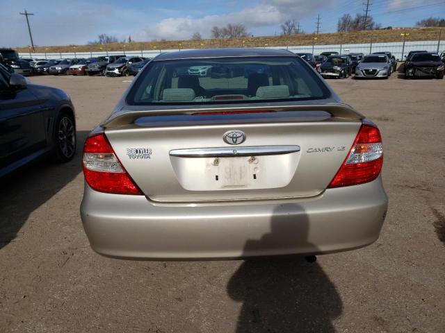 4T1BE32K74U858909 - 2004 TOYOTA CAMRY LE GOLD photo 6