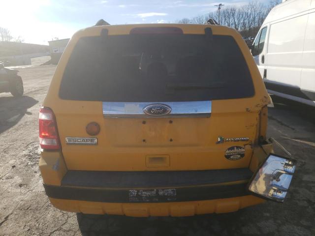 1FMCU4K37BKA45648 - 2011 FORD ESCAPE HYBRID YELLOW photo 6