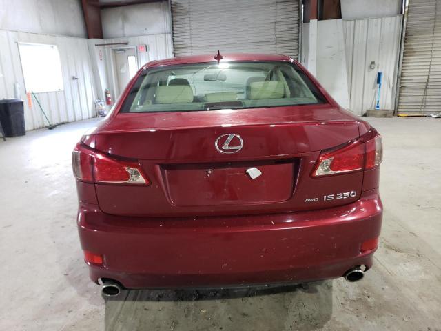 JTHCF5C25C2035548 - 2012 LEXUS IS 250 BURGUNDY photo 6