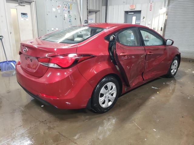 5NPDH4AE0GH712579 - 2016 HYUNDAI ELANTRA SE RED photo 3