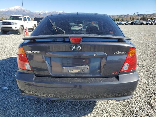 KMHCG35C45U359683 - 2005 HYUNDAI ACCENT GS BLACK photo 6