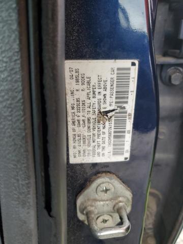 1HGCM56877A153699 - 2007 HONDA ACCORD EX BLUE photo 12