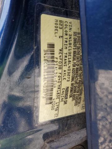 3N1BC13E18L403273 - 2008 NISSAN VERSA S BLUE photo 12