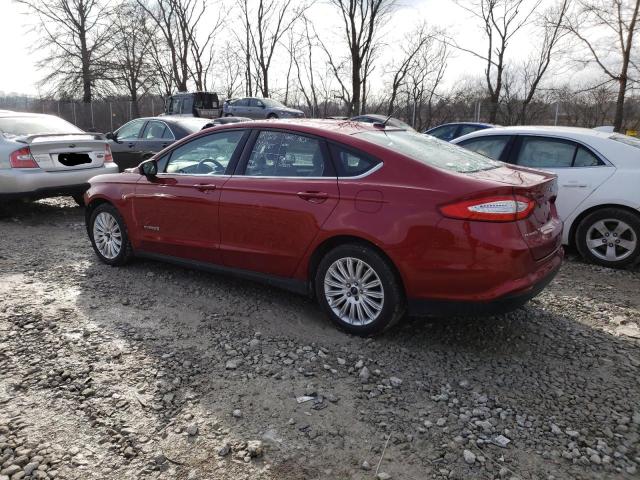 3FA6P0UU3ER275300 - 2014 FORD FUSION S HYBRID BURGUNDY photo 2