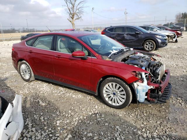 3FA6P0UU3ER275300 - 2014 FORD FUSION S HYBRID BURGUNDY photo 4