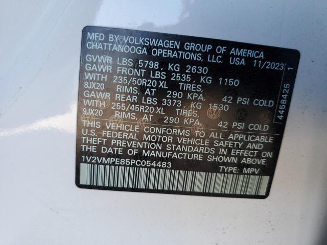 1V2VMPE85PC054483 - 2023 VOLKSWAGEN ID.4 PRO S 白色 照片 12