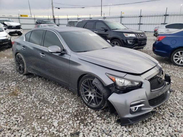 JN1BV7AR0FM410513 - 2015 INFINITI Q50 BASE GRAY photo 4