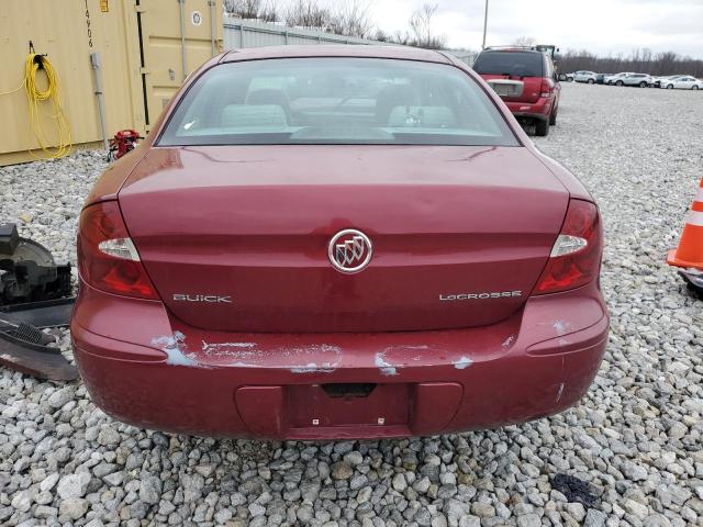 2G4WC532551289301 - 2005 BUICK LACROSSE CX MAROON photo 6