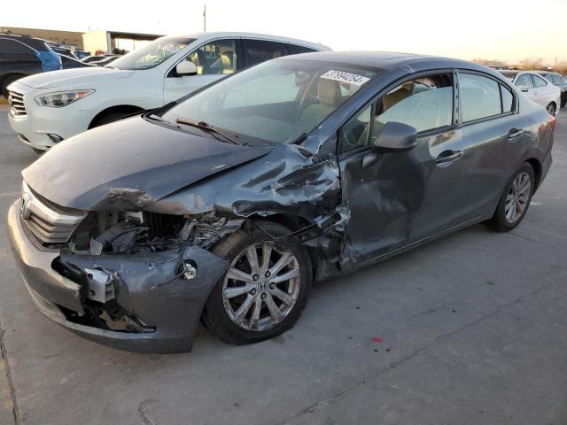 2HGFB2F80CH510623 - 2012 HONDA CIVIC EX GRAY photo 1