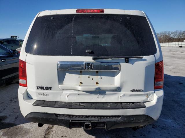 5FNYF4H23EB041164 - 2014 HONDA PILOT LX WHITE photo 6