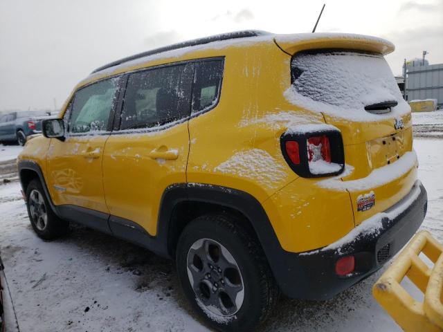ZACCJBAB5HPF20951 - 2017 JEEP RENEGADE SPORT Դեղին լուսանկար 2