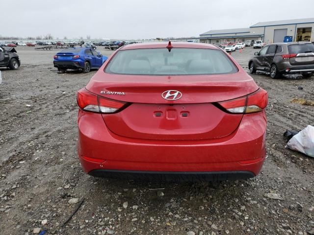 KMHDH4AEXEU152696 - 2014 HYUNDAI ELANTRA SE RED photo 6