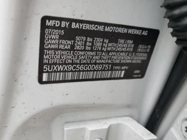 5UXWX9C56G0D69751 - 2016 BMW X3 XDRIVE28I WHITE photo 13