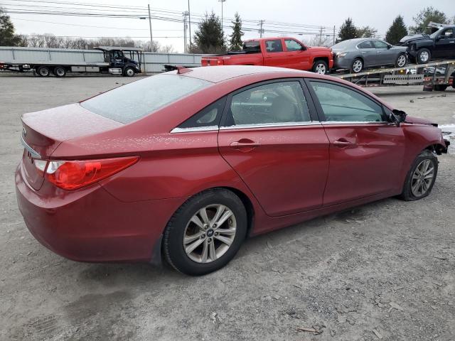 5NPEB4ACXDH609945 - 2013 HYUNDAI SONATA GLS MAROON photo 3