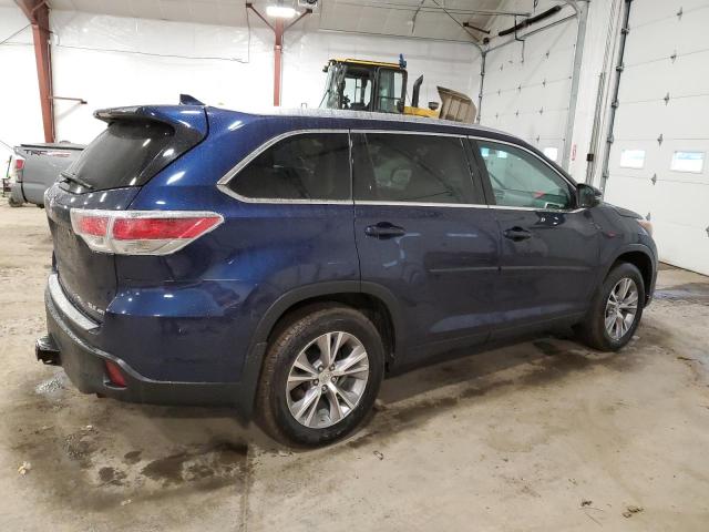 5TDJKRFH0FS205596 - 2015 TOYOTA HIGHLANDER XLE BLUE photo 3