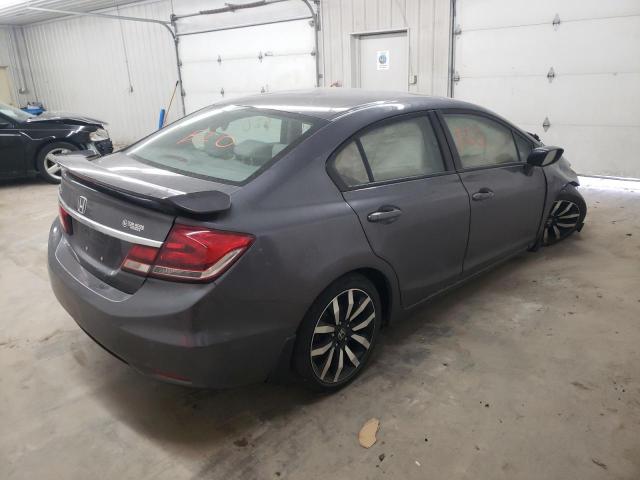 19XFB2F95EE018384 - 2014 HONDA CIVIC EXL GRAY photo 3